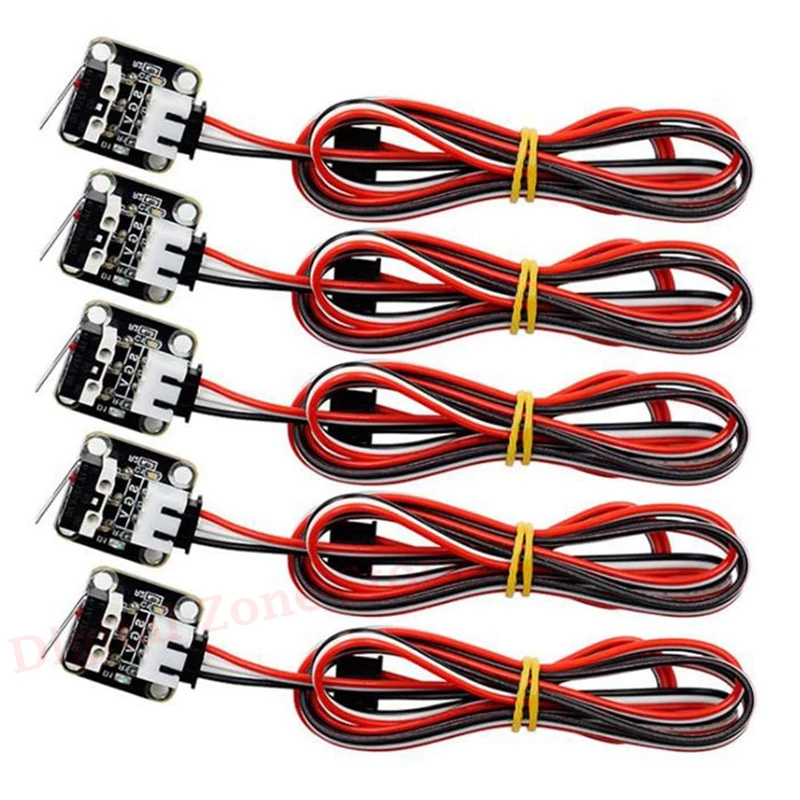 

5 Pcs 3D Printer Limit Switch Mechanical Switch Module with Cable for RepRap CR-10/10S/Ender 3 Pro/Ender 5/S4/S5 Series