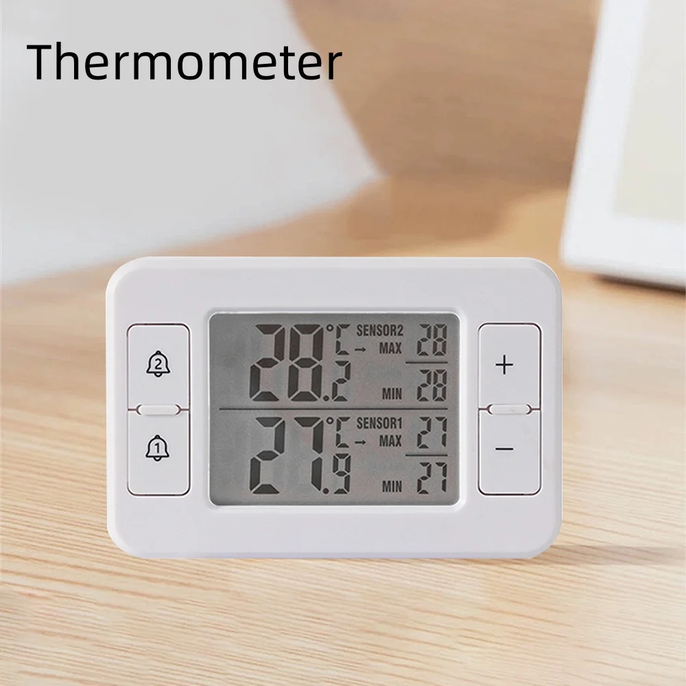 Drahtloses Übertragungsthermometer für den Innen- und Außenbereich, Kühlschrank, Gefrierschrank, elektronisches Thermometer mit Alarmfunktion
