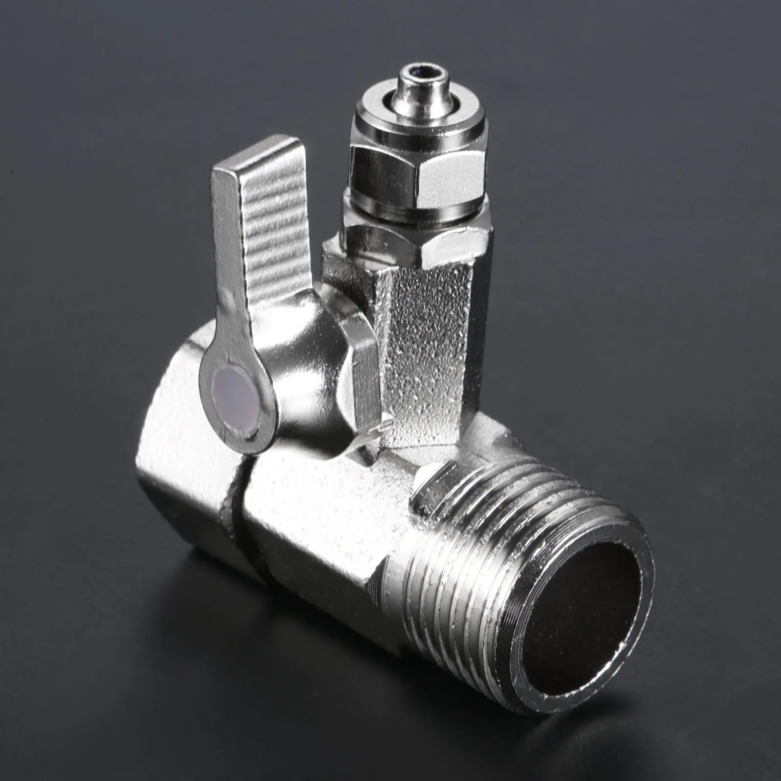 

1PC Tee RO Feed Water Adapter 1/2'' to 1/4'' Faucet Water Filter Ball Valve Tap Connector Valve For Hardware Tools