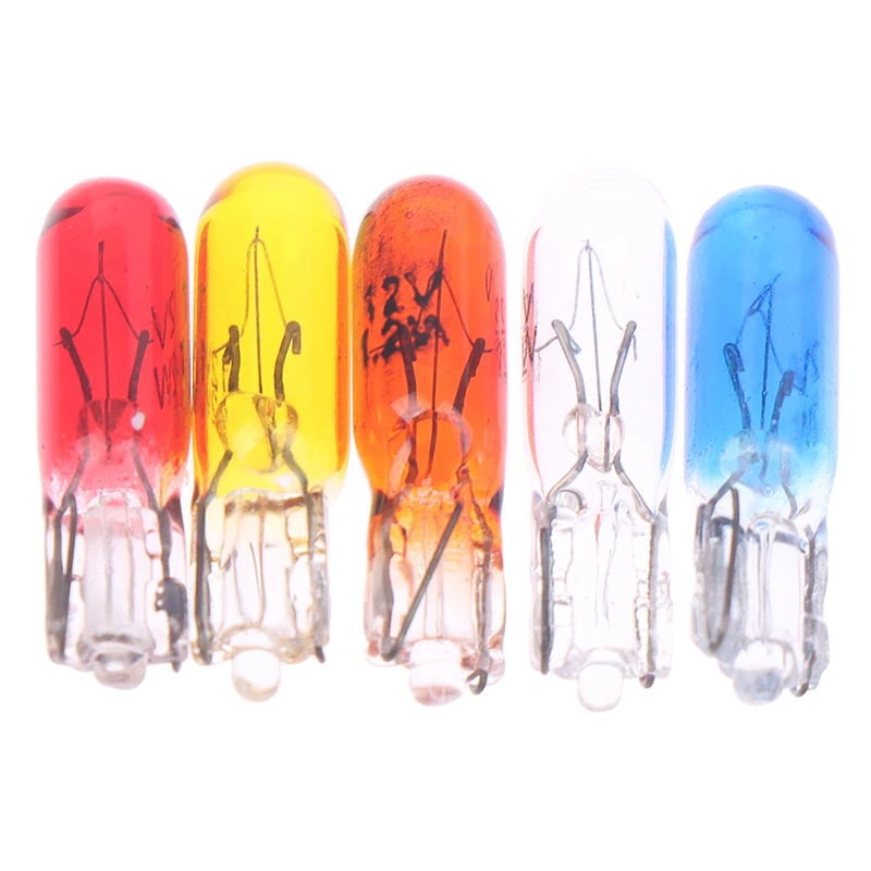 10pcs T5 12v 1.2w car halogen instrument lights Dashboard bulb auto interior