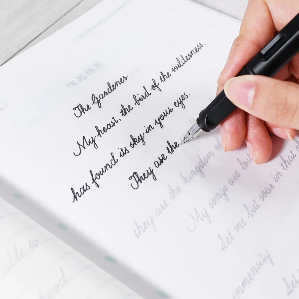 Cuaderno en inglés para libros de caligrafía para adultos, escritura a mano de palabras, libro de práctica de inglés estampado redondo italiano