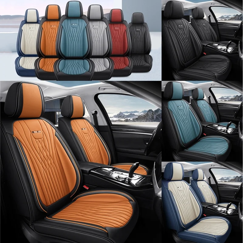 

5-Seat Car Seat Covers Full Set Faux Leather Seat Cushion For Most Sedens Trucks SUV For Lexus For Toyota For Ford For Chevrolet