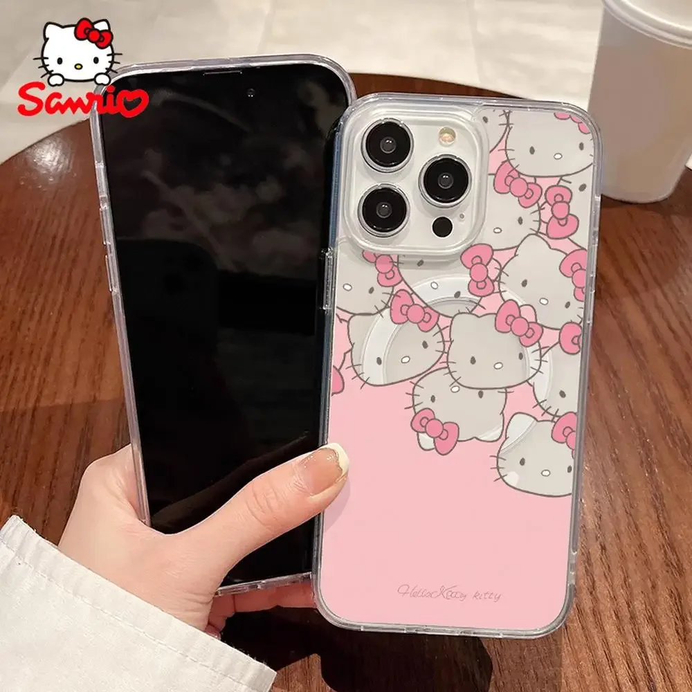 Kitty Cat Iphone 16 Pro Max เคส Iphone 16/15/14/13/12/11/x/xs/xs Max เคสโทรศัพท์สําหรับเด็กผู้หญิง Hello Kitty อุปกรณ์เสริมแฟชั่น