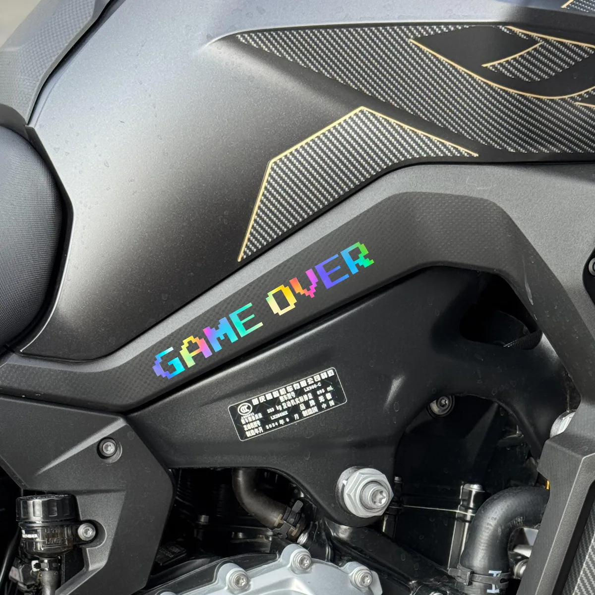 GAME OVER Motorcycle Stickers Car Window Bumper Decoration Motorbike Front Cowl Fuel Tank Side Fairings Helmet Vinyl Decals