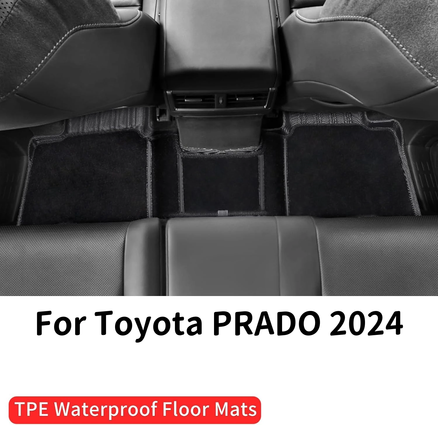 Car Full Wrap Double Layer TPE Floor Mats For Toyota PRADO 2024, All Weather Waterproof Carpet Mat, Trunk Mats & Cargo Liners