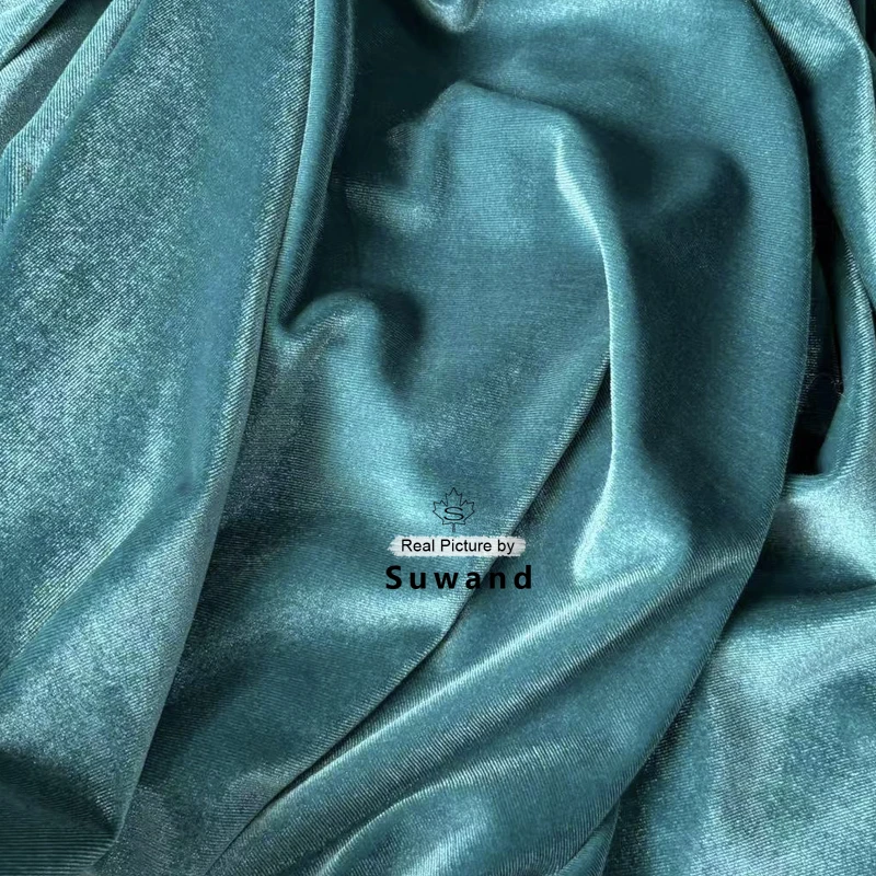 نسيج مخملي ناعم مع ثنية ممتازة للفستان الرسمي وخلفيات التصوير الفوتوغرافي وستائر تزيين حفلات الزفاف مادة ذاتية الصنع #5