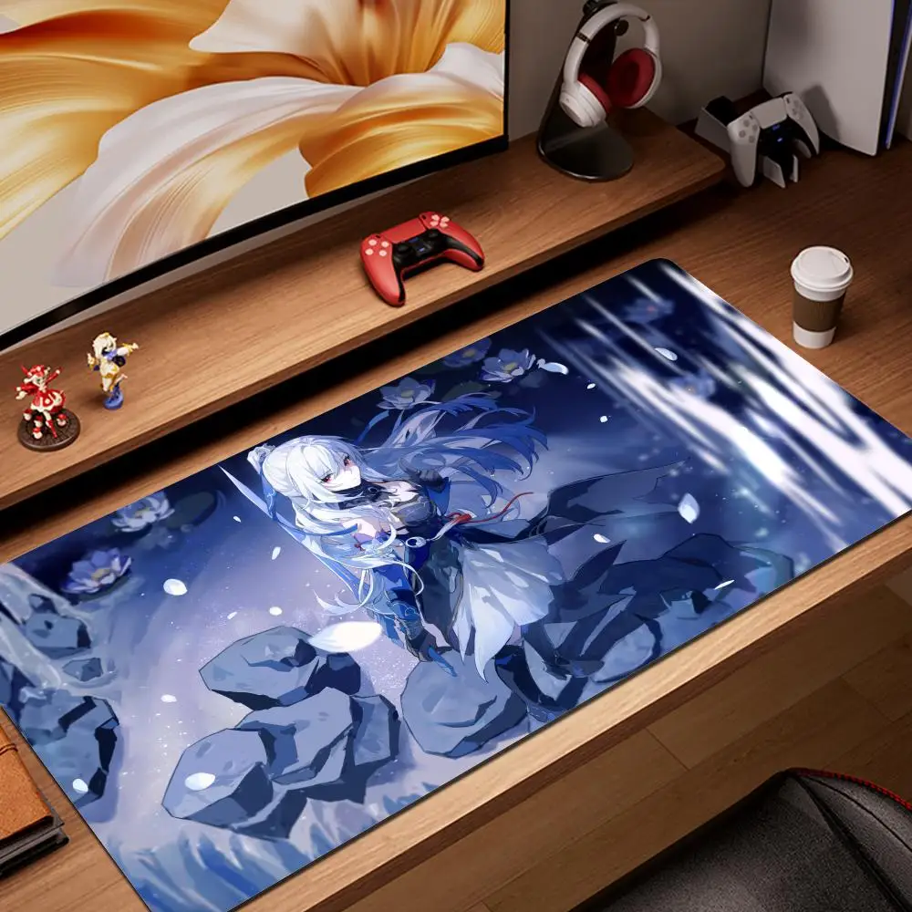 

Jing Liu Mouse Pad Honkai Star Rail Jingliu Large Mousepad Computer Mouse Mat Keyboard Padding Anime Gaming Accessories Desk Mat