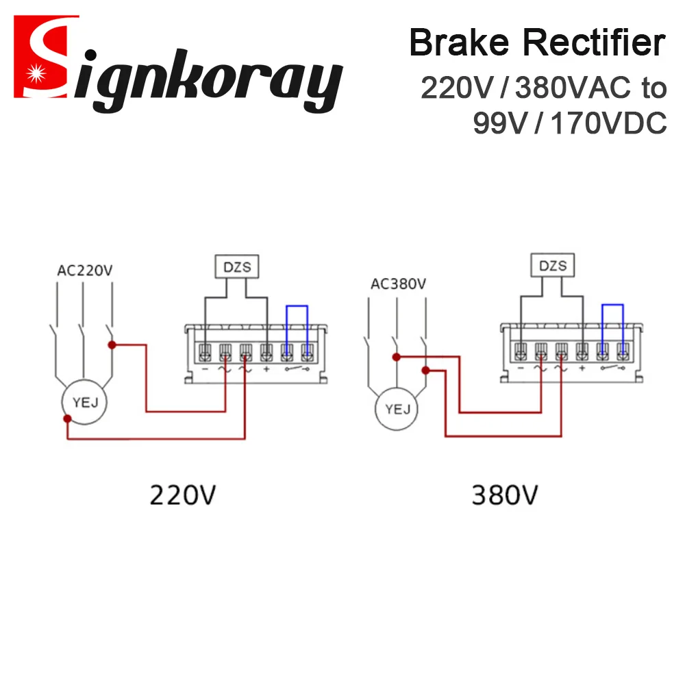 Raddrizzatore freno SignkoRay ZLKS1-99-6 Raddrizzatore da 220 V / 380 V CA a 99 V / 170 V CC Modulo freno di tenuta motore