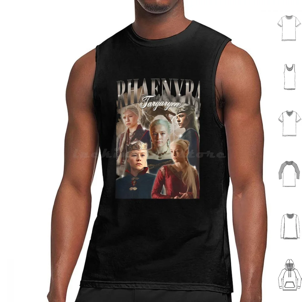 Rhaenyra Shirt , Retro Bootleg Tshirt Tank Tops Vest Sleeveless Aegon Aegon Daemon Matt Smith Got Rhaenyra Mother Of