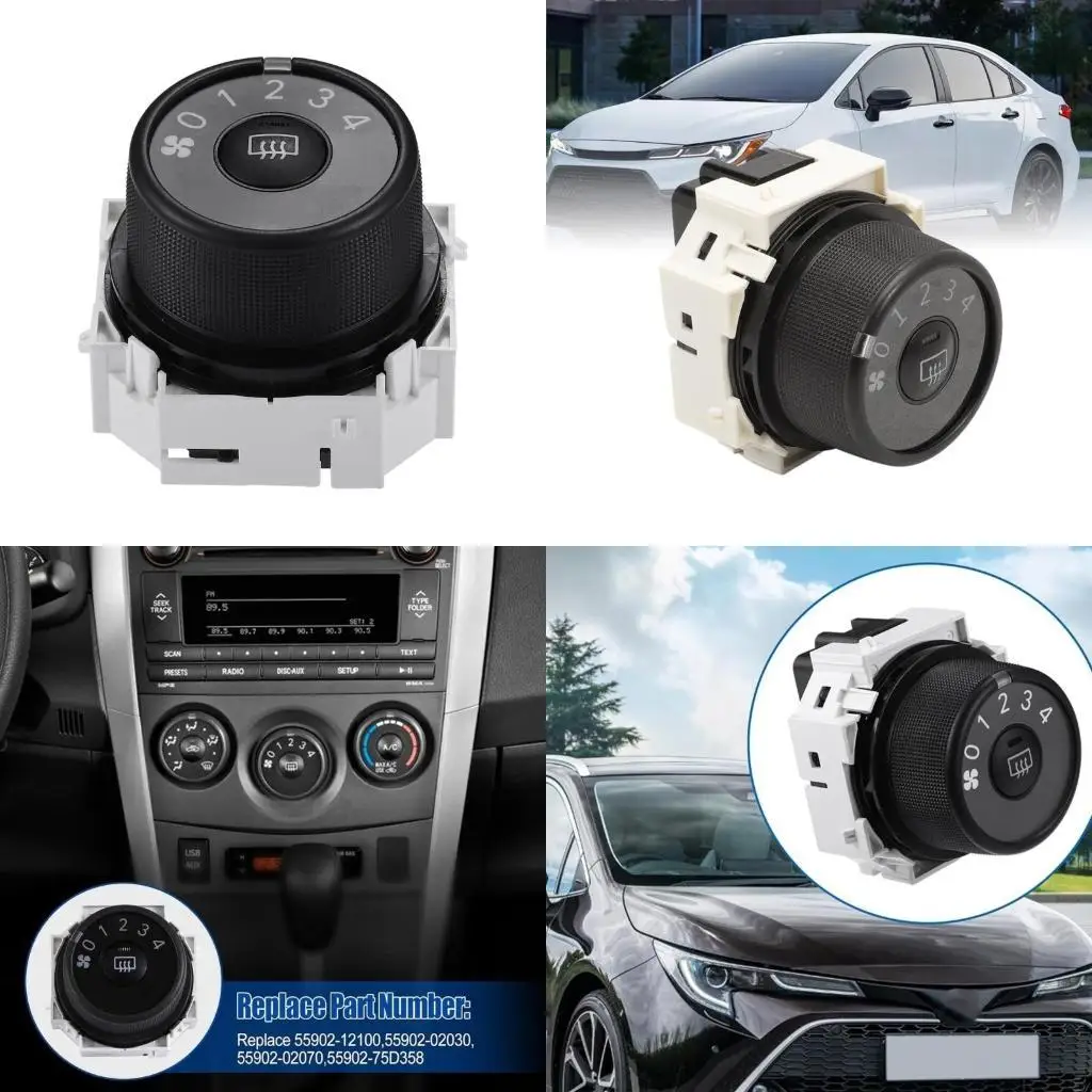 

31BC Ручка вентилятора вентилятора переключатель переключателя ветра. Переключатель управления скоростью ветра 55902-02030