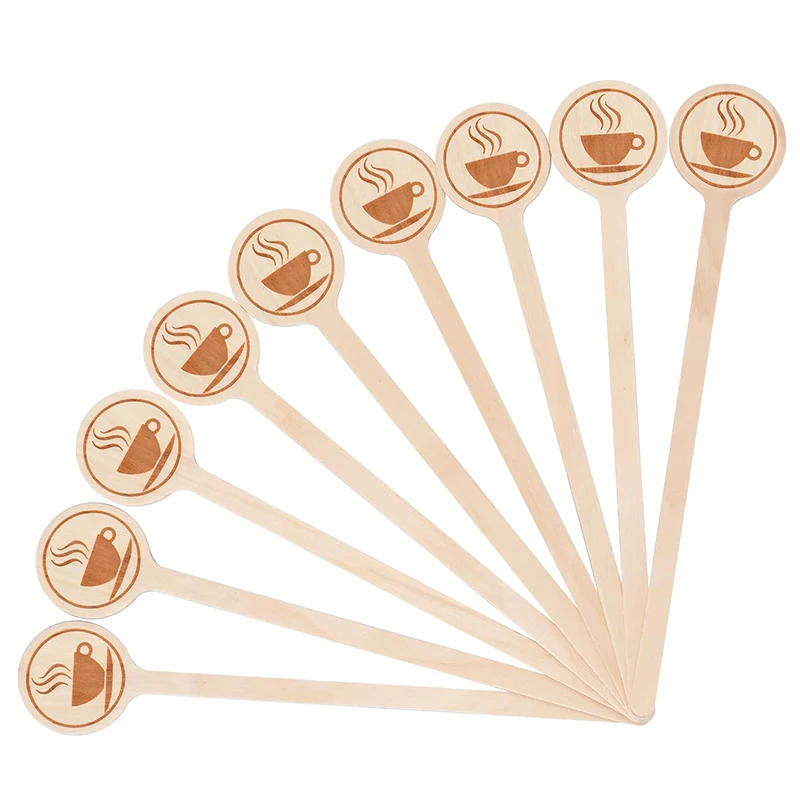 50/100Pcs Coffee Stirrers, 5.9-Inch Wooden Stir Sticks with Round Ends, Disposable Stirring Sticks for Cocktails Milk Tea