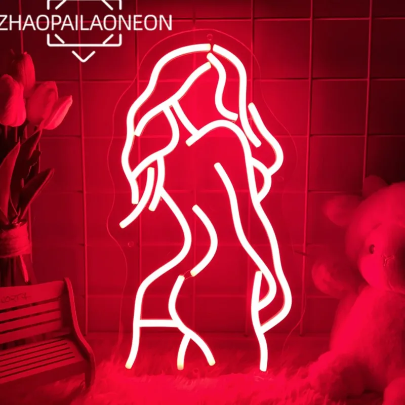 

Neon Sign Girl Woman Body Sexy LED Neon Light Wall Art Decoration Room Beer Bar Club Party Hotle Wall Hanging Neon LED Lamp USB