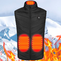 9 Heating Zones USB Heated Motorcycle Jacket Winter Electric Heating Cotton Vest  Men Women Thermal Clothing for Skiing Hiking