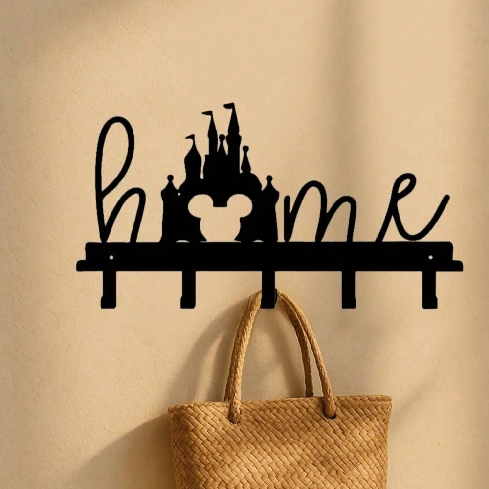 Supporto da parete moderno per portachiavi con ganci, organizer da ingresso antiruggine per chiavi, cappotti e borse, appendiabiti da parete salvaspazio per cucina