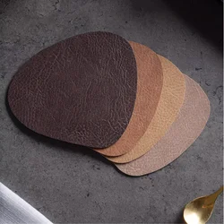 Classic Leather Coaster Nordic Style INS Leather Tea Coaster Hotel Furniture Irregular Waterproof Insulation Pad