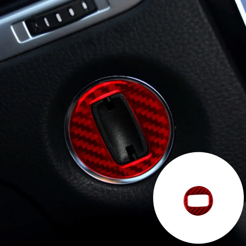 

For Volkswagen VW Touareg 2011-2018 Accessories Carbon Fiber Car Keyhole Switch Sticker