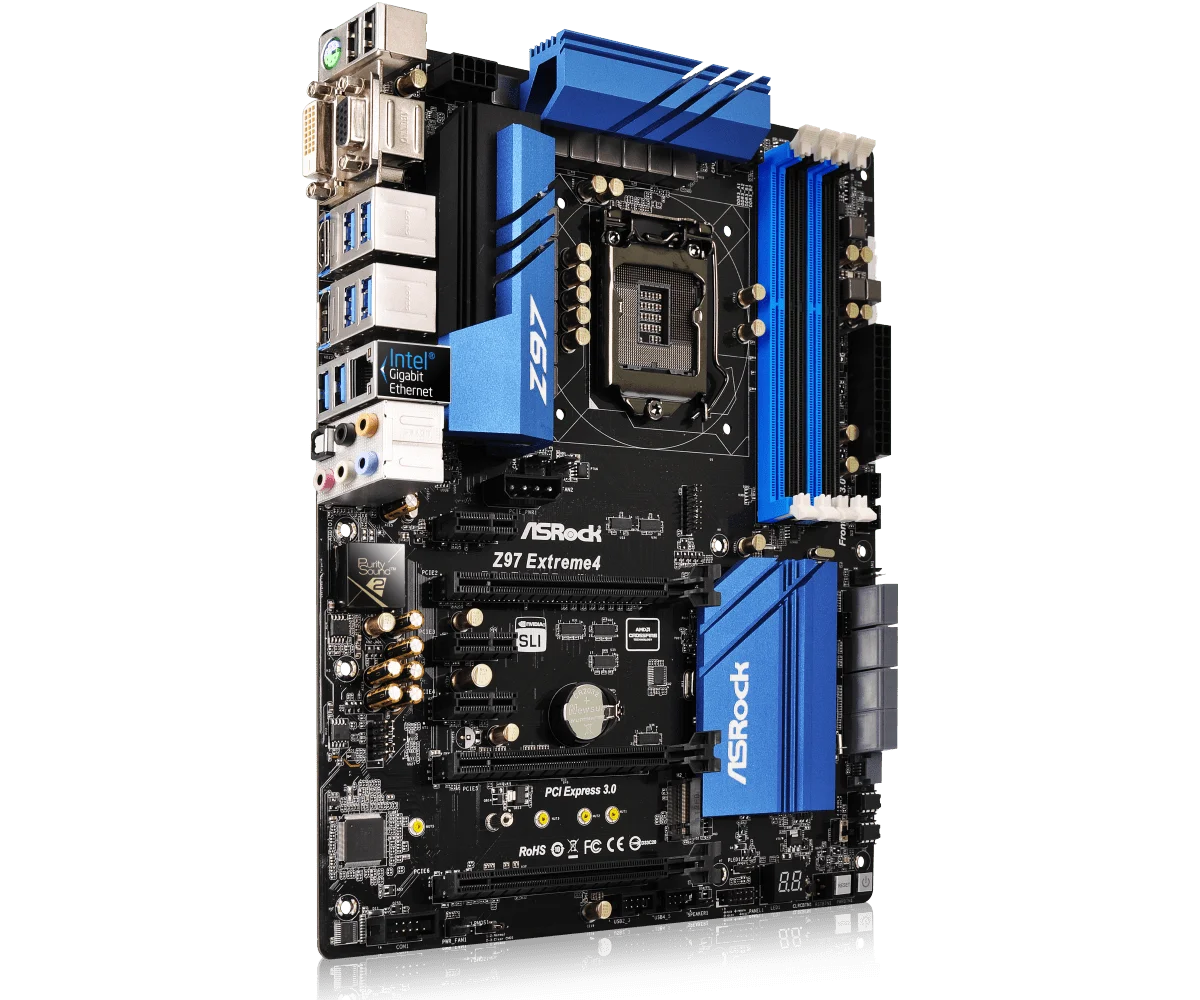 Imagem -04 - Asrock-placa-mãe Z97 Extrema 3.1 Lga 1150 Intel Z97 Ddr3 32gb I74790 I7-4770t I5-4430 I3-4340 Cpu M.2 Ssd