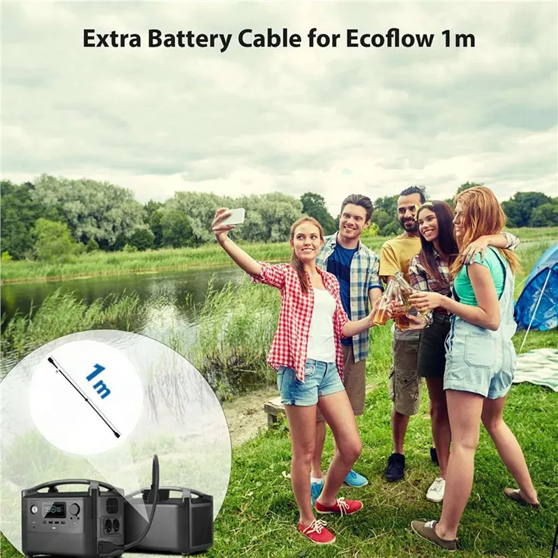 Exquisite-2X Extra Battery Cable For Ecoflow, XT150 Extra Battery Cable For Delta 2, Delta 2 Max, 1M Connection Wire