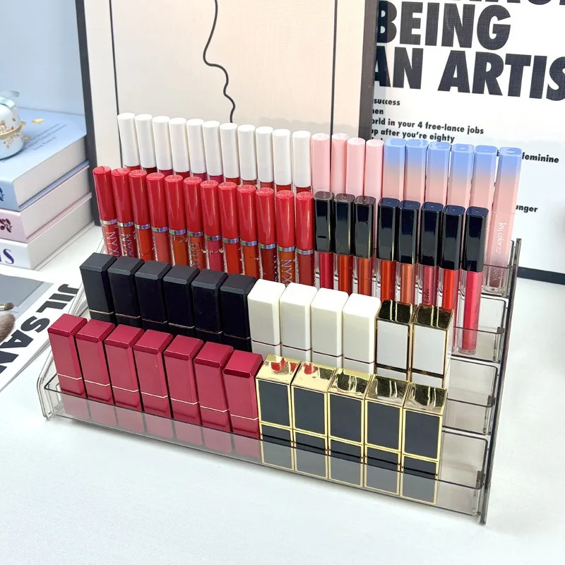 Clear Acrylic Tiered Display Stand Nail Polish Organizer Desktop Multi-layer Storage Rack for Makeup Perfume Action Figures