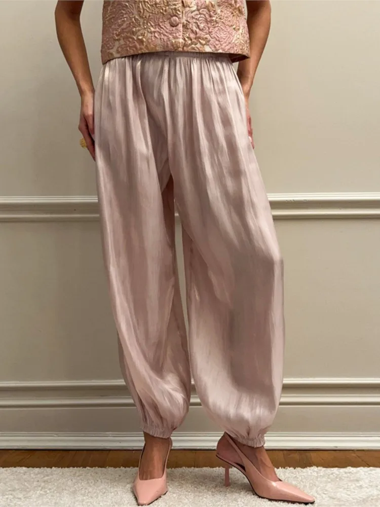 

Casual Women's Clothing Trousers New Comfortable Loose Bloomers Simple Style Solid Color Long Pants Comfortable All-match Trendy