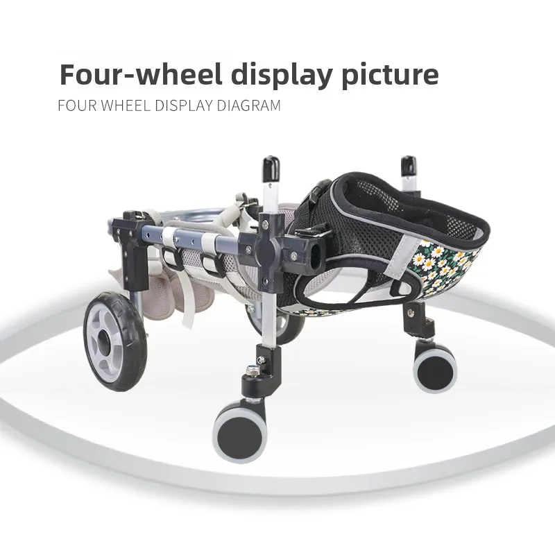 

Adjustable Dog Wheelchair for Hind Legs Rehabilitation Training for Disabled Dogs Lightweight Aluminum Support Pet Mobility Cart