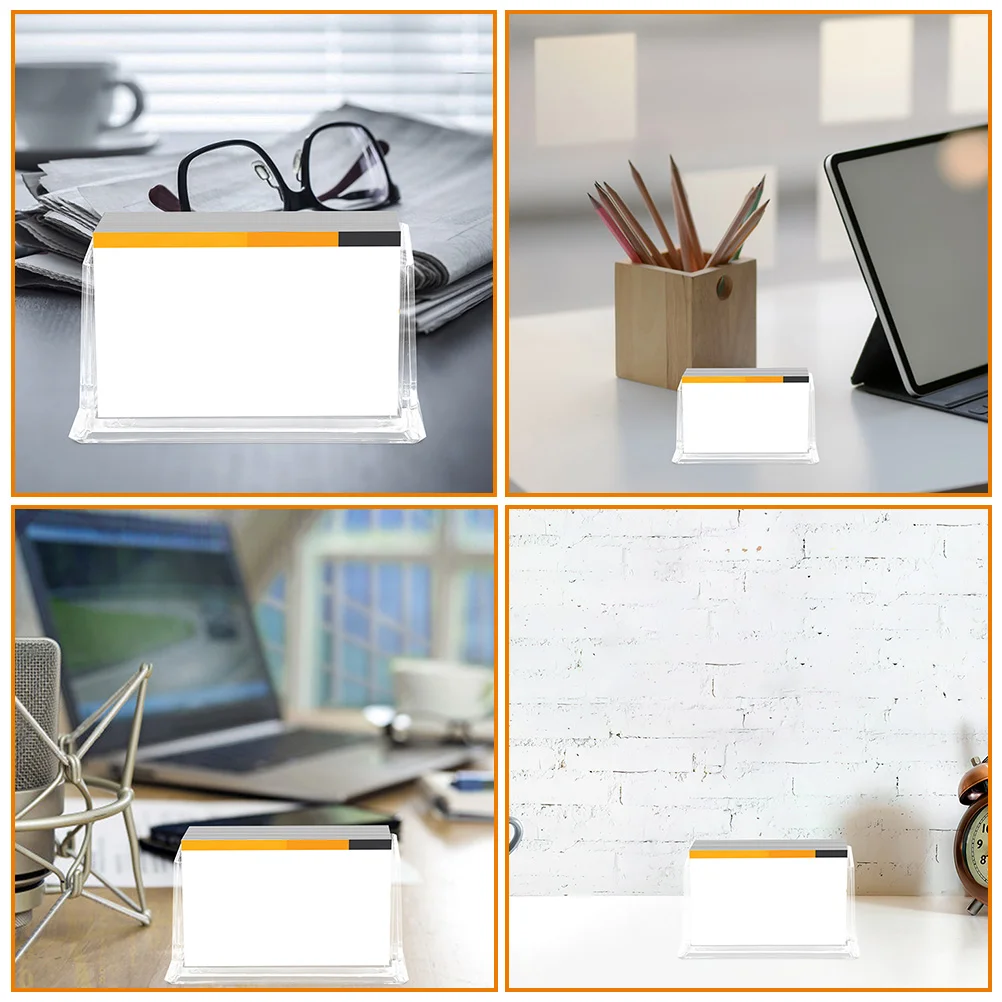 2 Pcs Cards Multiple Business Holder Display Holders Desk Cardholder Transparent Acrylic Office