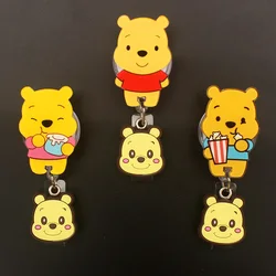 Disney Cartoon Winnie Pooh Bear Style Retractable Badge Reel Nurse Doctor Card Holder Office Hospital Name Card Supplies