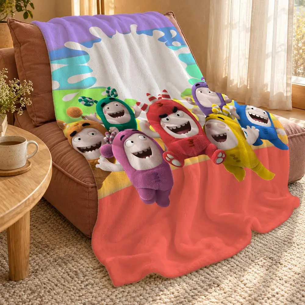 Home Decor Oddbods Throw Double Sided Flannel Throw Blanket Soft Travel Camping Sofa Bed Home