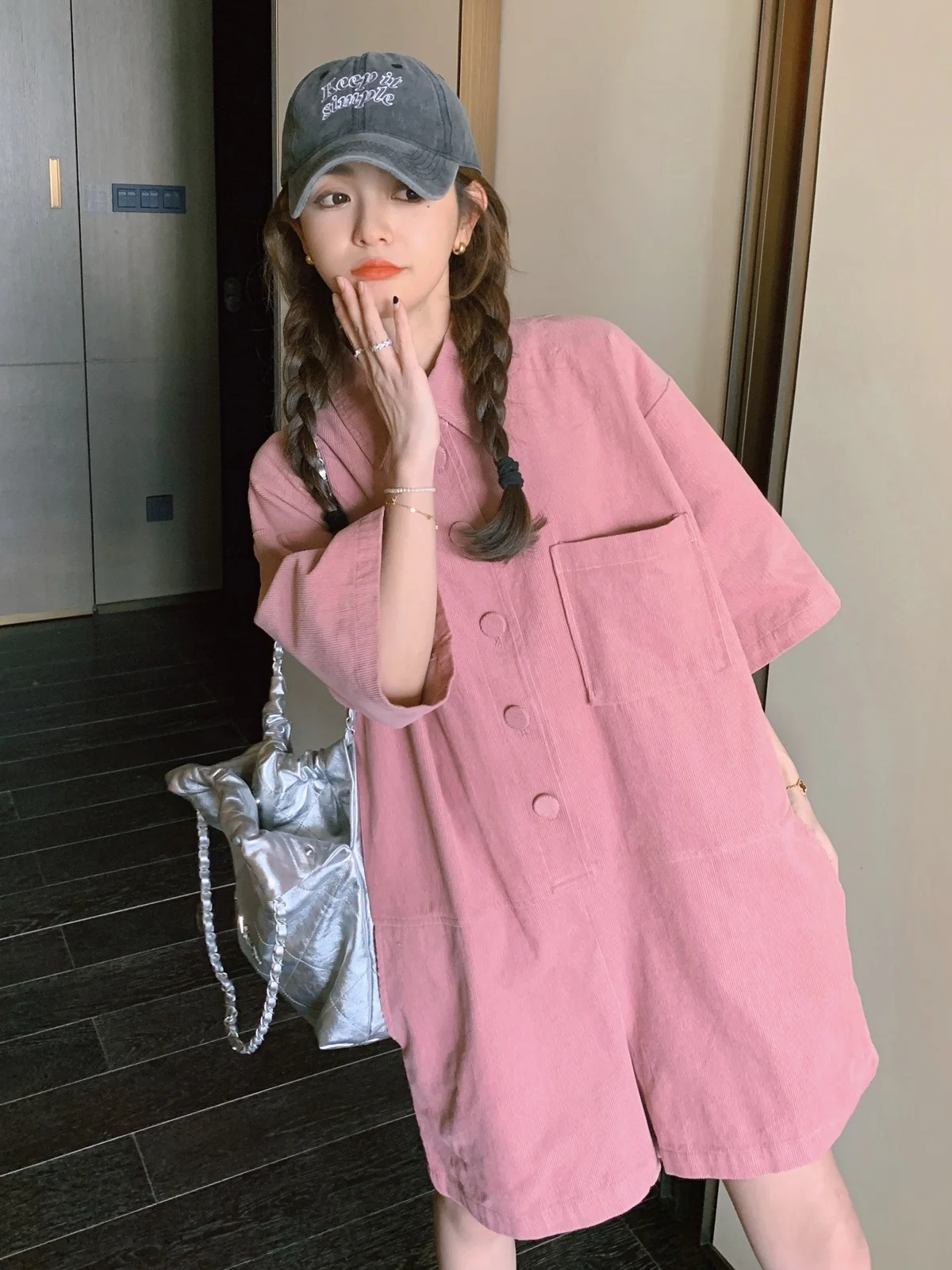 

Ele Workwear Jumpsuit Women's High Waist Wide Leg ort Pants Summer 2024 Faion Thinming Agel Quali One-Piece Suit