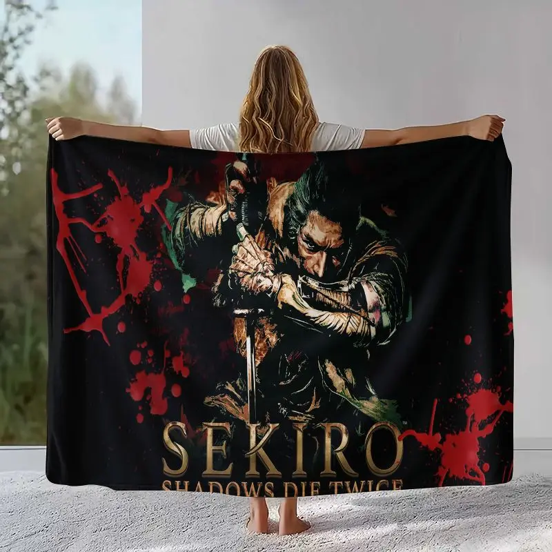 Sekiro SHADOWS DIE TWICE Game Flannel Blanket,Ultra Soft Warm Plush Throw for Home Bedroom Bed Sofa Cover Office Camping Picnic