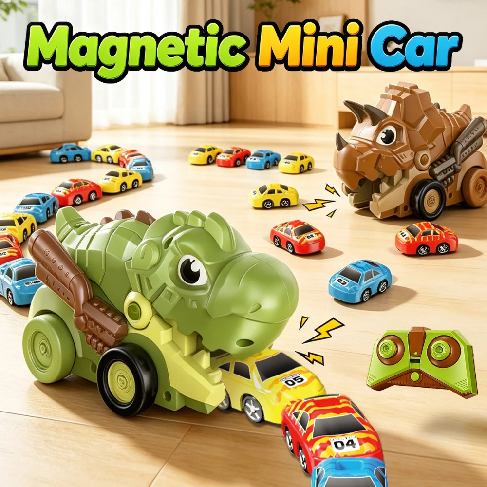 Remote Control Greedy Snake Dinosaur Eating Battle Toy Car Two Player Versus Interactive Racing Game Vehicle Competitive Toy view 6