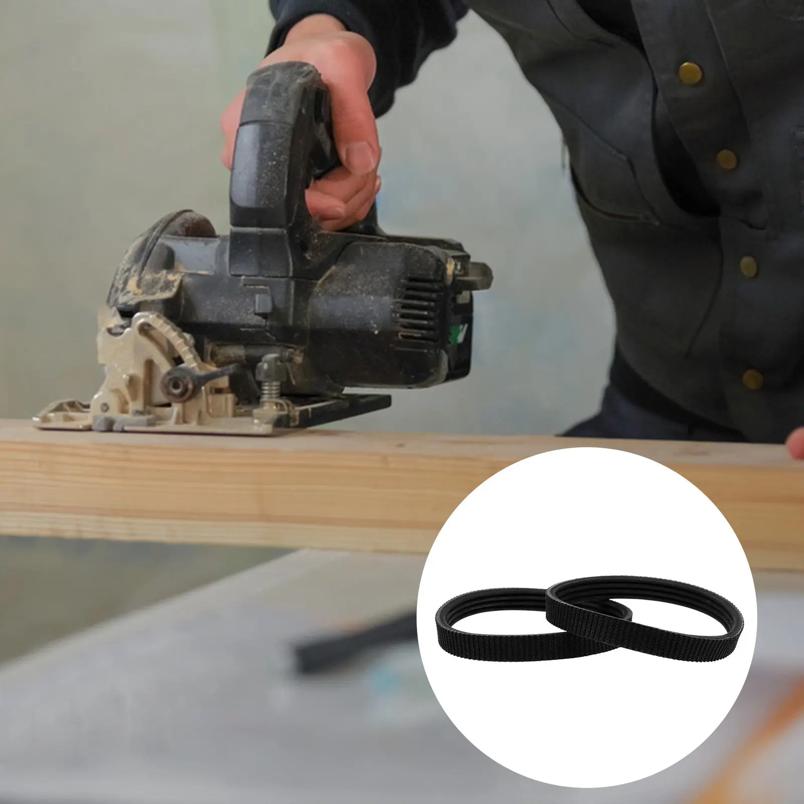 

2Pcs High Strength Rubber Planer Drive Belt Compatible with Electric Planers Stable Power Transmission DIY Professional