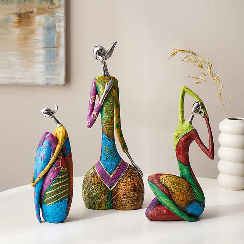 

Creative Sculpture Home Decoration Colorful Abstract Figure Living Room Modern Art Figurine Desktop Decoration Accessories Gift
