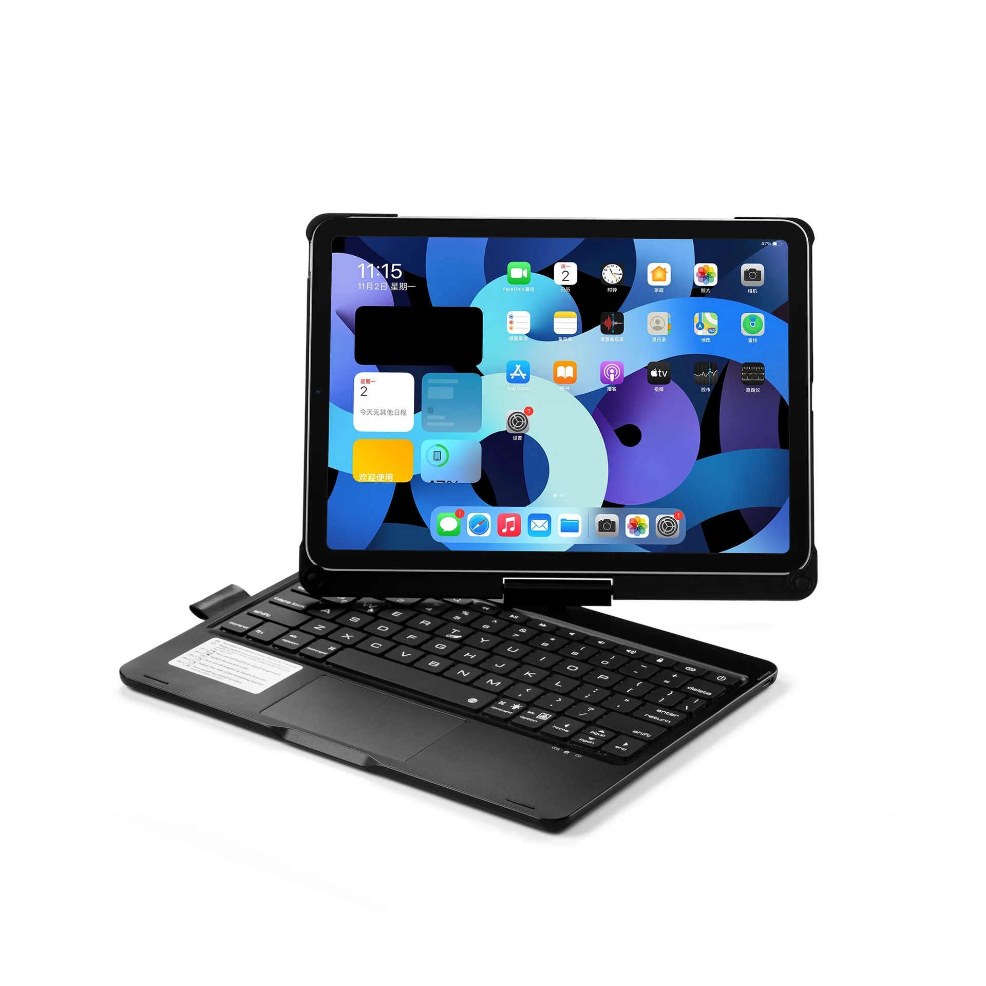 Suitable for IPad 7/8/9/10/11 Racket Rotation Touch Control Keyboard Wireless Bluetooth IPad Air 4/5/6/7 Miaokong Keyboard Gift