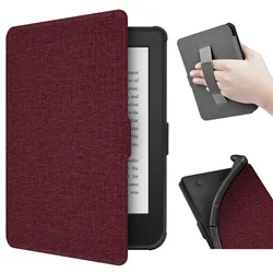 Solide HandStrap-Hülle für Kobo Clara Color / Clara BW 2024 / Clara 2E 2022, weiche TPU-Rückseite, automatische Schlaf-/Wachfunktion, magnetische Smart Cover