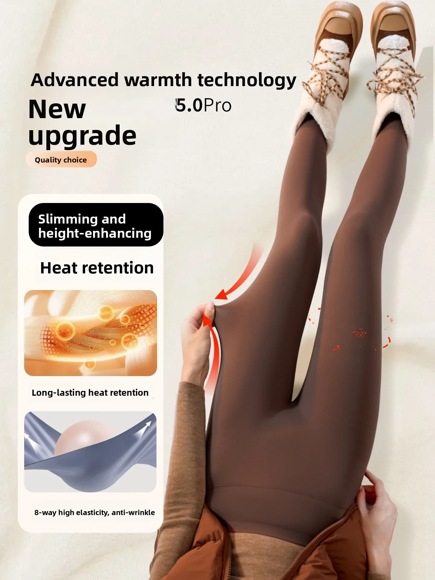 

High-Waist Thiened Fce Yoga Pants Women's Autumn Winter New Sle ark Skin Pants Warm Belly Control Outerwear Pants