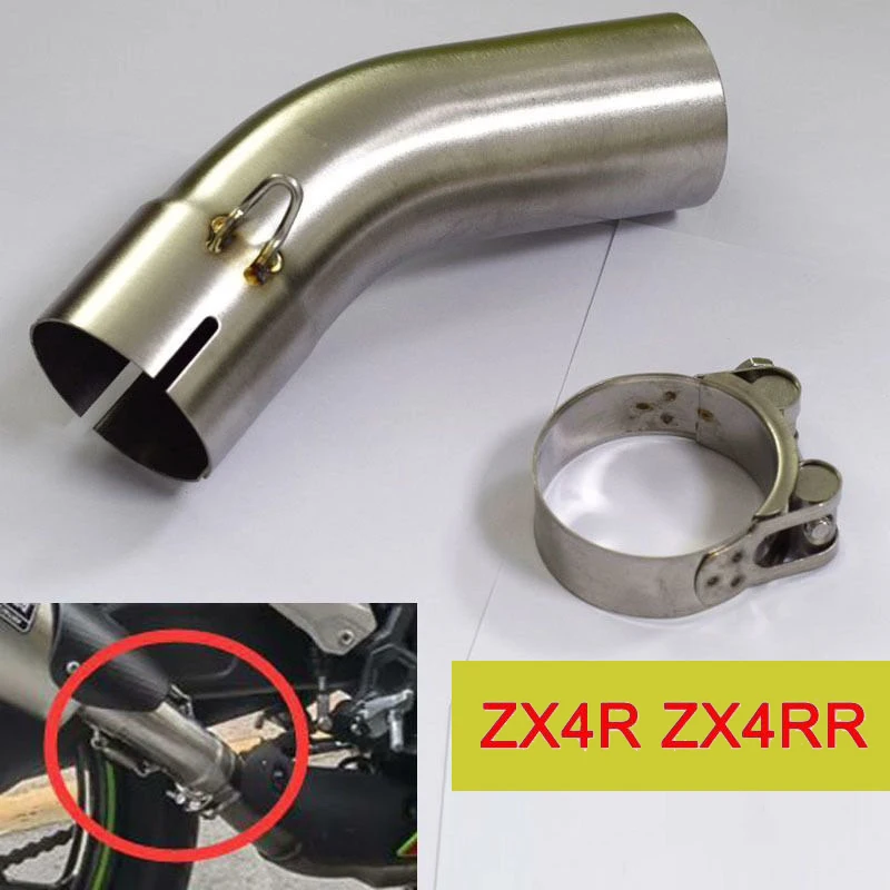 

Motorcycle ExhaustFor KAWASAKI Ninja ZX-4R mid Muffler Connect Pipe Systems ZX-4RR ZX4R ZX4RR 2023 Years