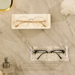 1 Multi-Functional Wall-Mounted Storage Rack, Bathroom No-Drill Drainage Storage Rack for Miscellaneous Items, Eyeglasses, Sunglasses, Frame Bedside Storage Box Display Rack