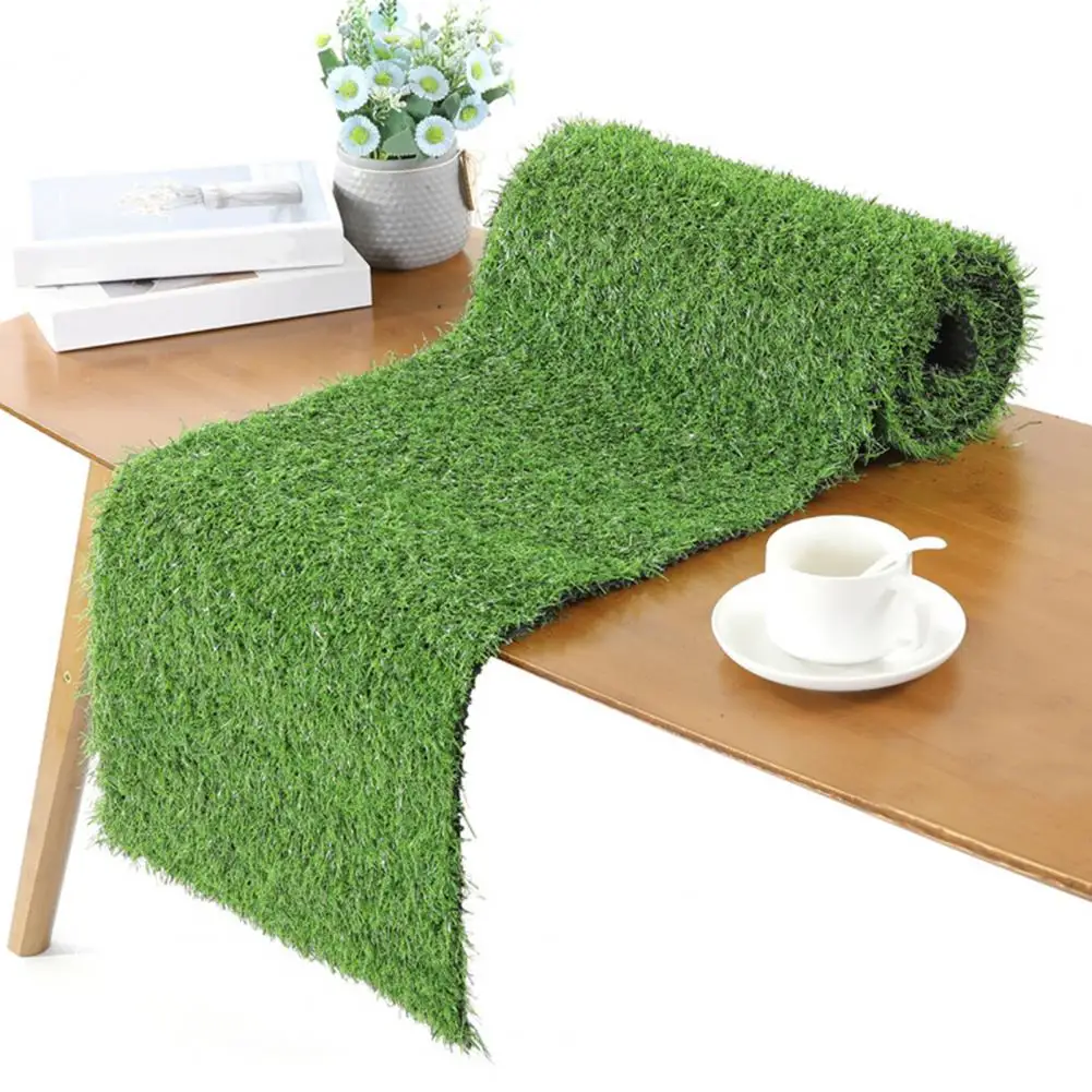 Party Supplies Artificial Grass Table Runner for Diy Holiday Party Decor No Shedding Table Protector Cover for Tablescapes Party