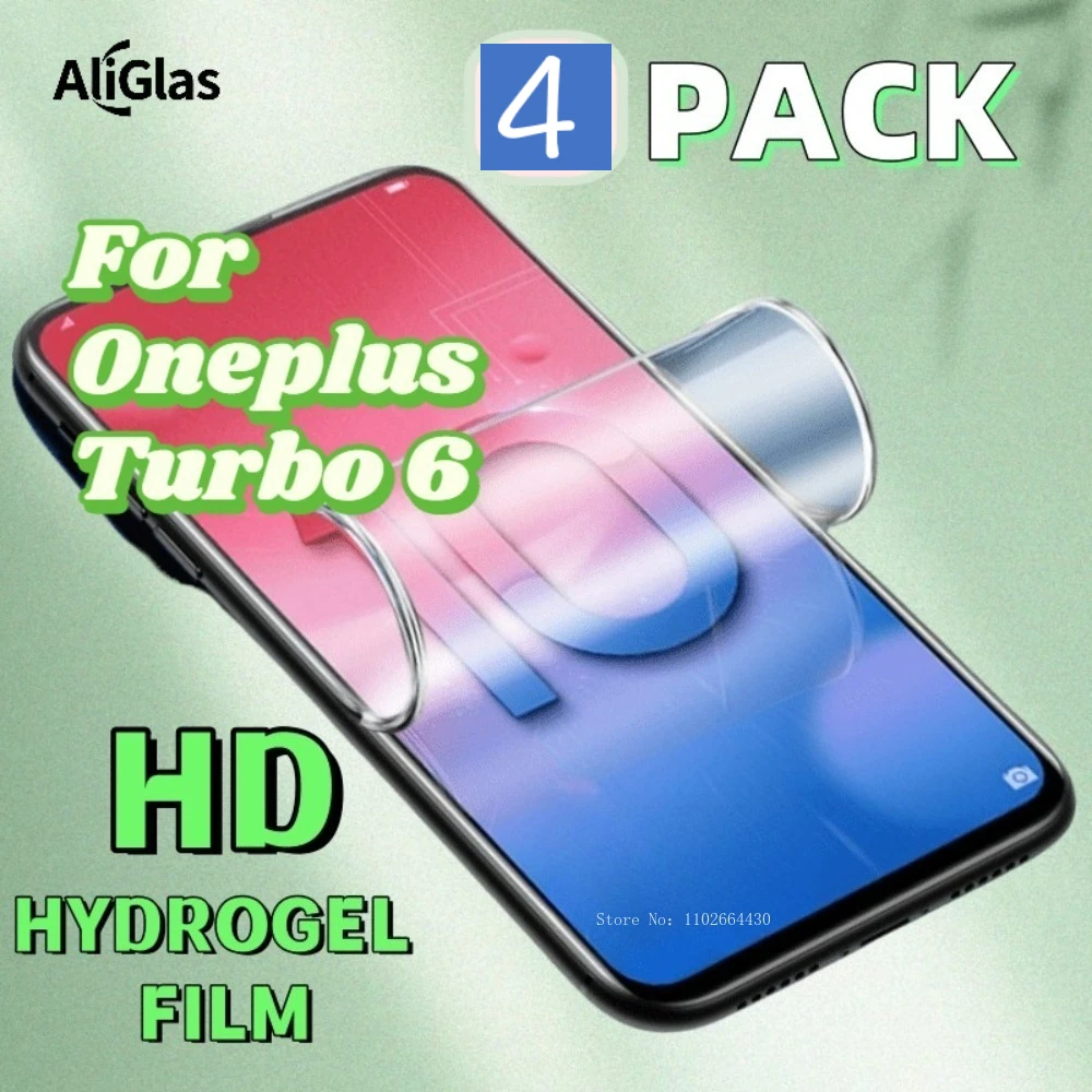 

4Pack Protective Films Sticker Suitable for Oneplus Turbo 6 Soft Hydrogel Films Screen Protector Ultra Clear for Oneplus Turbo 6