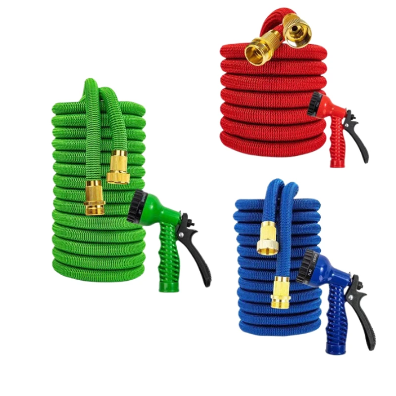 Garden water hoist pipe triple telescopic water household car wash high pressure water gun telescopic thread