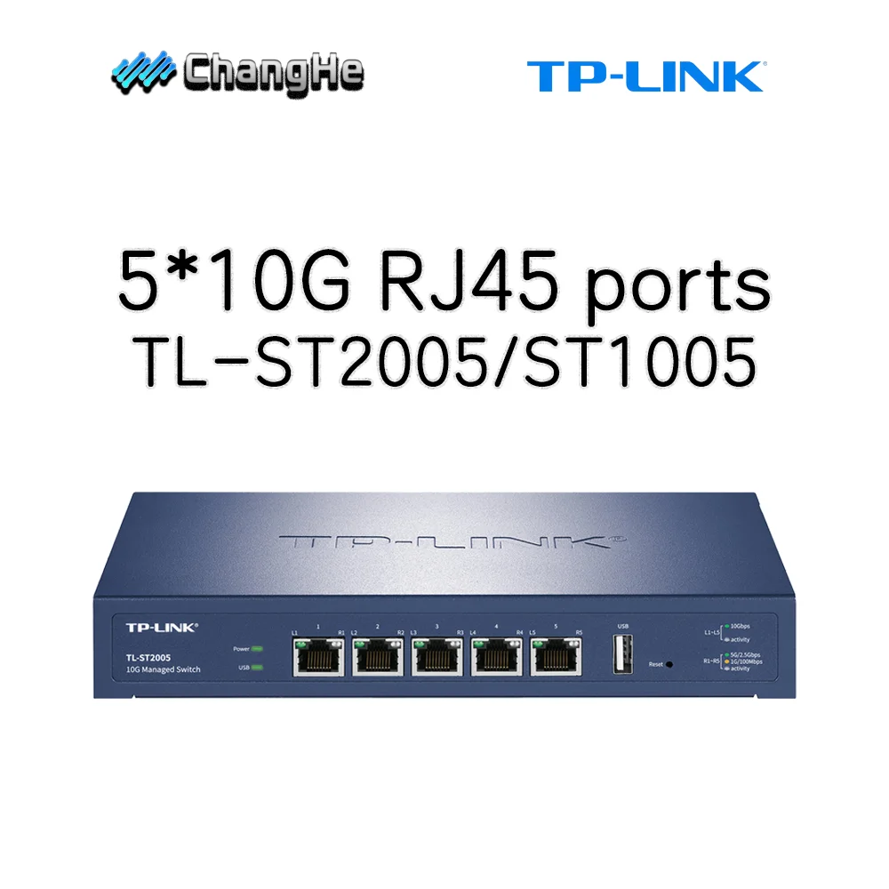 

TL-ST2005 Обновление TP-LINK ST1005, 10 Гбит/с, порты RJ45, Ethernet-переключатель данных Plug and play, все 5*10 Гбит/с, 10000 Мбит/с, 10gbe, 10 Gigabit