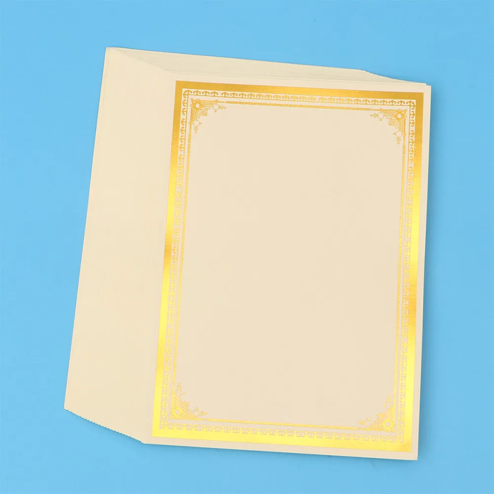 8Sheets A4 Certificate Inner Paper 250G Plated Diploma Paper for Academic Awards Classroom End of Year Perfect
