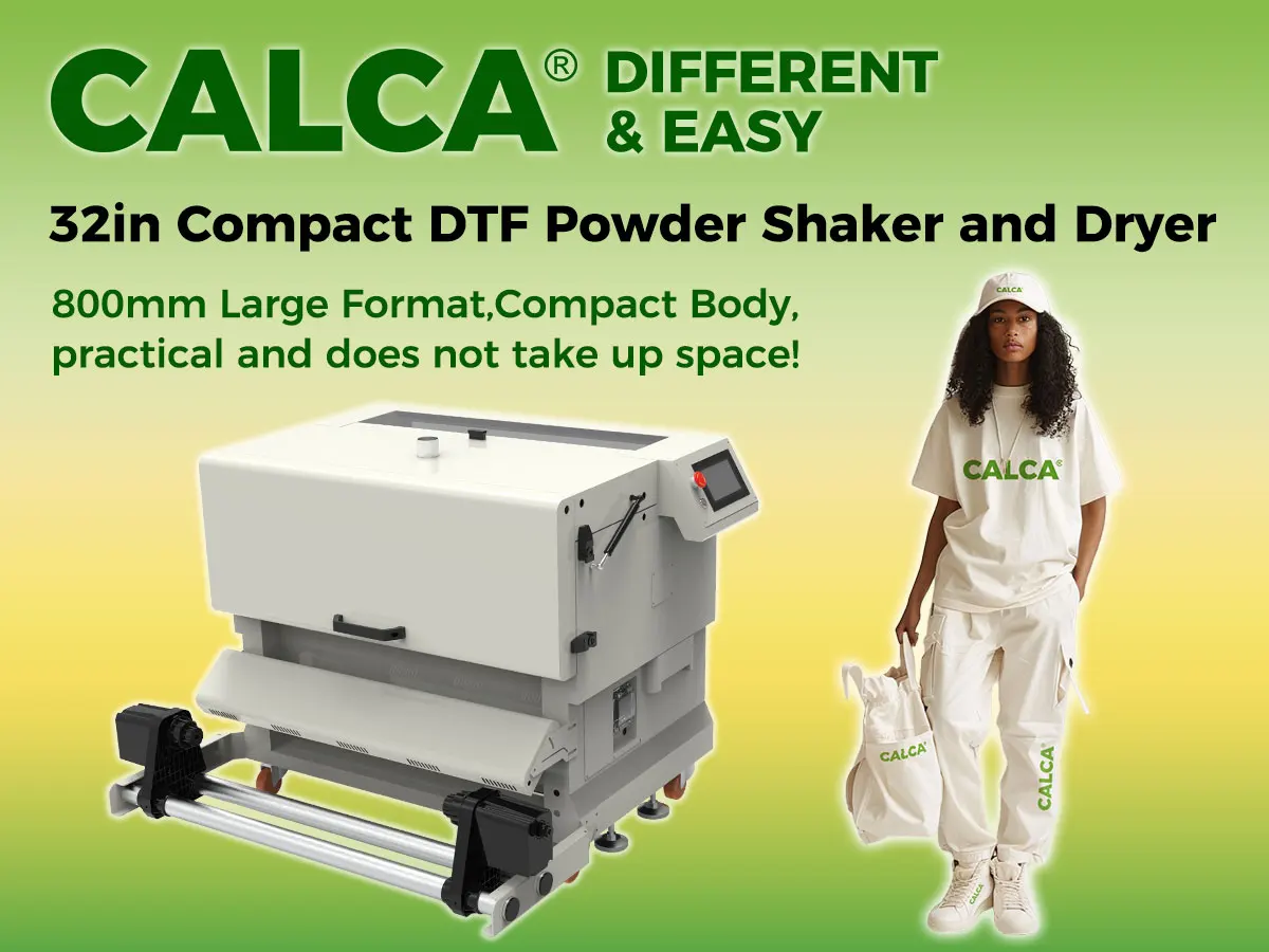 CALCA 32in (80cm) Compact DTF Powder Shaker and Dryer Vertical Model DTF Powder Shaking Machine for T-shirts Transfer Printing