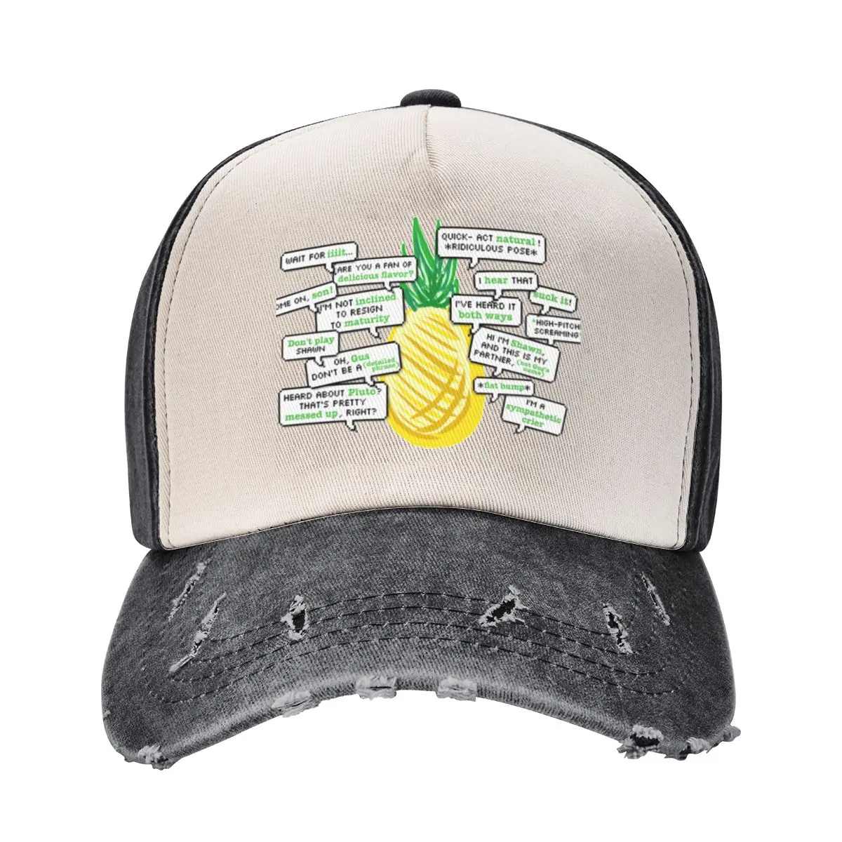 Iconic Psych Quotes ft. a Pineapple Baseball Cap sun hat Hat Luxury Brand Baseball Men Women's