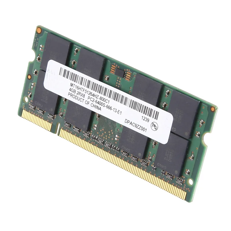 

New!!For MT DDR2 4GB 800Mhz RAM PC2 6400S 16 Chips 2RX8 1.8V 200 Pins SODIMM For Laptop Memory Durable Easy Install Easy To Use