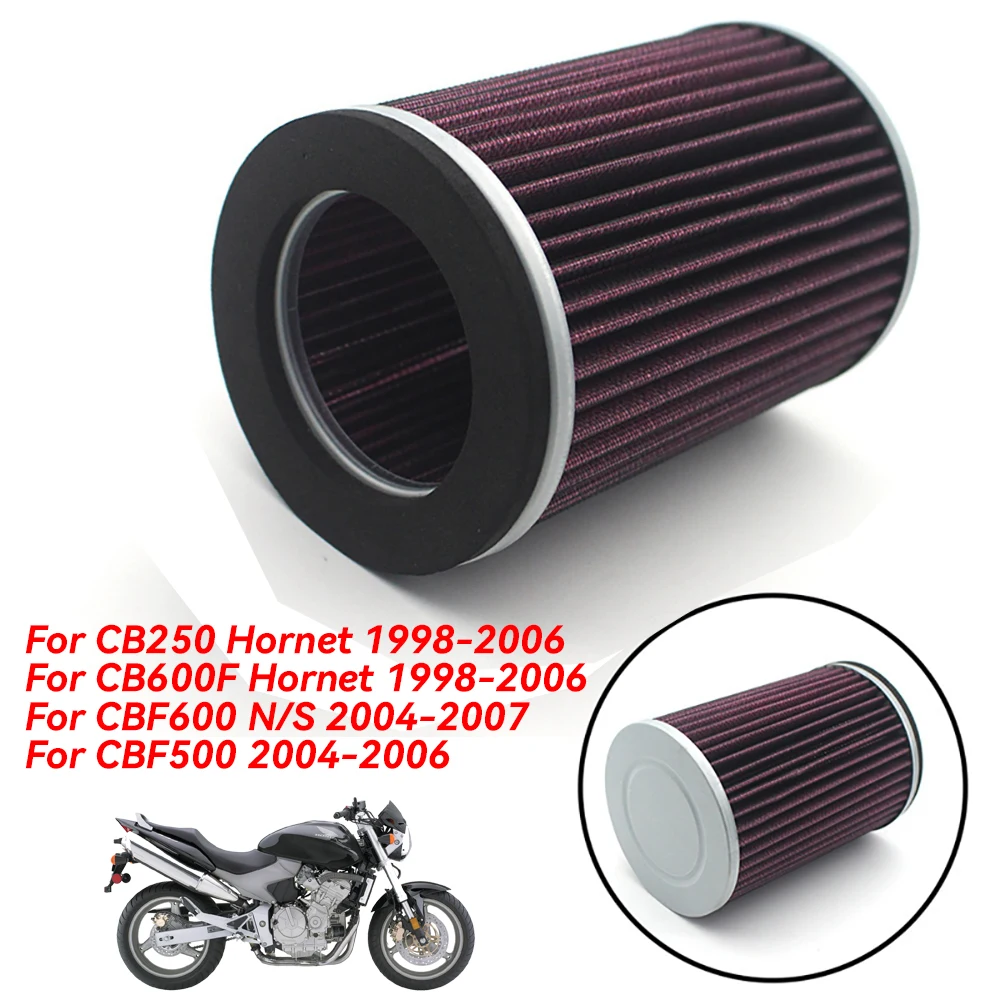 Motorcycle Air Intake Filter Cleaner High Flow Non-woven Fabric Air Filter For Honda CB250 CB600F Hornet 1998-2006 CBF600 N/S