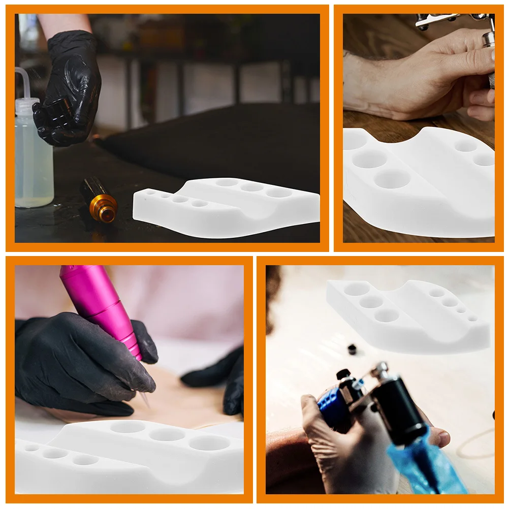 

2 Pcs Tattoo Ink Cup Holder Holders Stand Pigment Organizer Silicone Caps for Tattooing