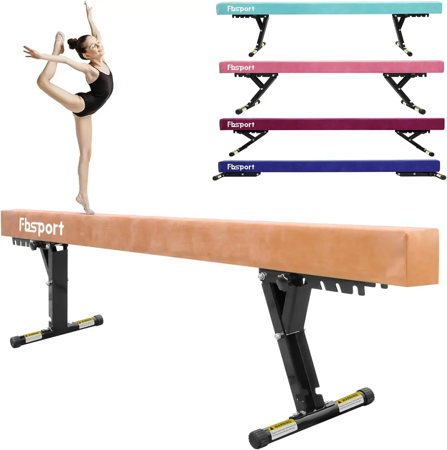 Adjustable Balance Beam: High and Low Floor Beam Gymnastics Equipment for Kids/Adults,Gymnastics Beam for Training,P