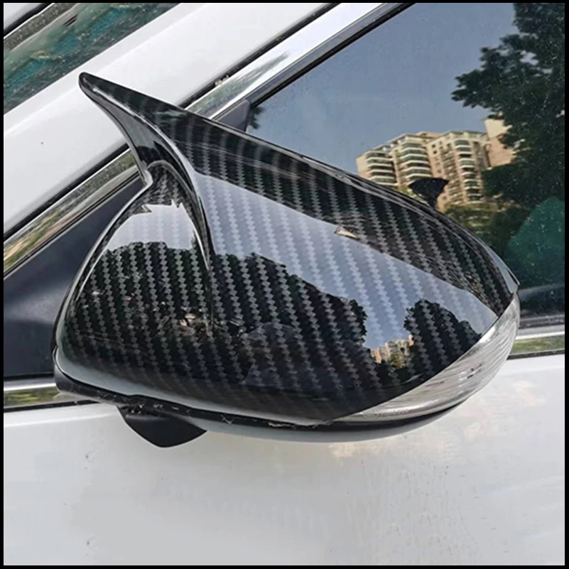 

For Mazda 2 Demio 2008-2014 Door Side Wing With Horn Rearview Mirror Cover Shell Sticker Trim Car Styling Auto Accessories